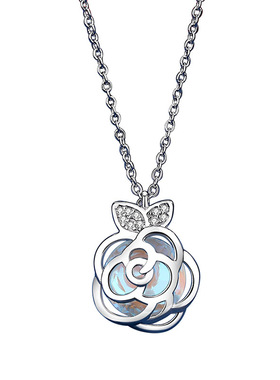 足银项链生日圣诞节礼物送友老婆