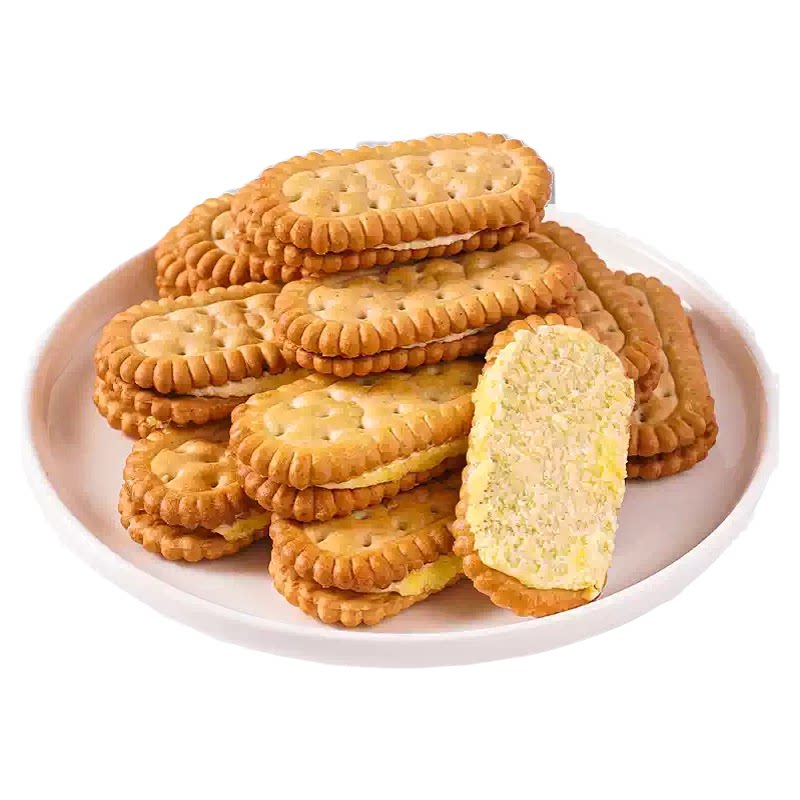 香蕉味奶油夹心饼干童年零食