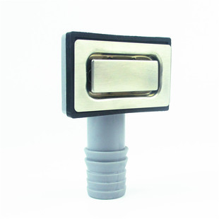 不锈钢水槽溢水口配件石板石英石水池溢水器方形圆形加厚溢水管长