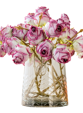 干花色花束玫瑰花假花仿真花摆设