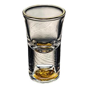 水晶玻璃金箔金边15ml三钱酒盅白酒杯小酒杯高级感轻奢高档高颜值