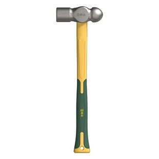 胜达圆头锤子双色胶柄锻锤家用1P-2.5P木柄锤子铁锤钢锤子打奶头