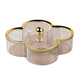 果盘客厅茶几家用坚果盘干果盘分格密封过年春节零食摆放盘糖果盒