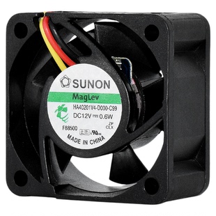 建准12V 0.6W静音4020 4CM机箱交换机散热风扇HA40201V4-D000-C99