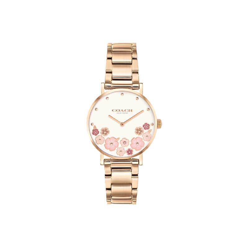 【自营】COACH/蔻驰手表女Not assigned系列茶玫瑰送女友石英表