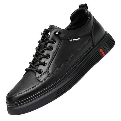 红蜻蜓真皮软底男士板鞋休闲皮鞋