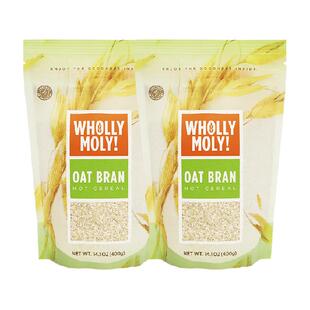 好哩燕麦麸皮冲饮谷物400g*2袋免煮即食健身代餐饱腹养胃营养早餐
