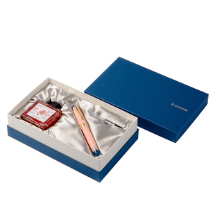 日本Sailor写乐万叶集钢笔14K金笔白樫猫柳海外限定墨水礼盒套装