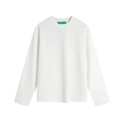 修身版 新疆长绒棉小领口圆领打底长袖T恤立体有型