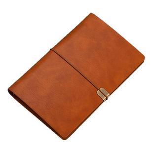 a6活页本外壳定制软皮笔记本小本子便携随身小号工作记录本绑带六孔高颜值手账盖章收集本订做可印LOGO