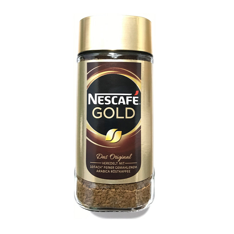 德国原装进口nescafe雀巢GOLD金牌黑咖啡无糖速溶提神纯咖啡200g