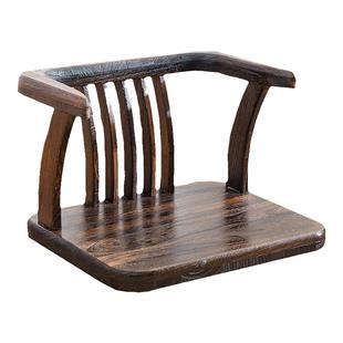 日式榻榻米实木凳子靠背椅简约餐椅无腿座椅懒人地板坐椅飘窗椅子