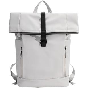 双肩包男女大容量电脑背包皮质男士通勤商务户外旅行防水男款书包