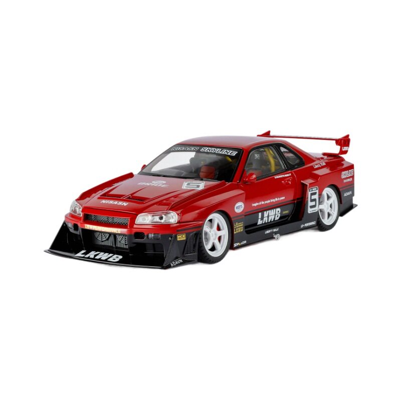 大号日产GTR34改装版合金车模型