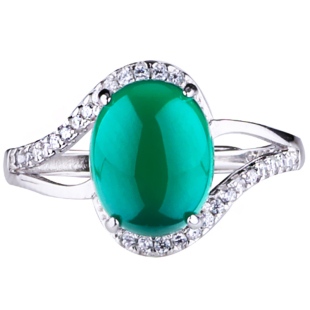 S925纯银戒指空托镶嵌玉石翡翠戒面小众戒托活口6*8 5*7 7*9 8*10