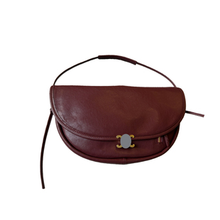 AIBIXIN原创 柔软真皮凯旋门新款小号半月包翻盖单肩斜挎包腋下包