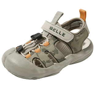 百丽童鞋男童运动凉鞋夏季新款户外透气网面儿童溯溪鞋女童沙滩鞋