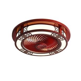 新中式卧室风扇灯客厅吸顶灯蓝牙音乐吊扇灯复古风扇一体餐厅吊灯