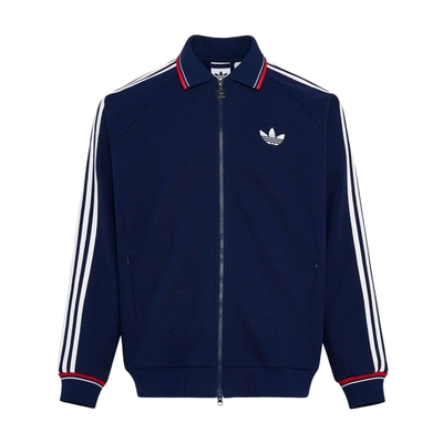adidas阿迪达斯三叶草撞色三条纹翻领夹克2026春男针织外套KV8864