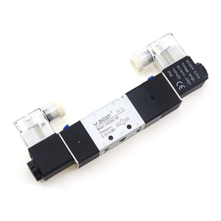 三位五通双线圈电磁换向阀4V230C-08/4V130C-06/4V330C-10/4V430C