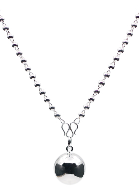 经典圆珠纯银项链长款毛衣链