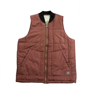 外单工装流行色立领绗缝棉马甲 摇粒绒内里亲肤无袖保暖背心