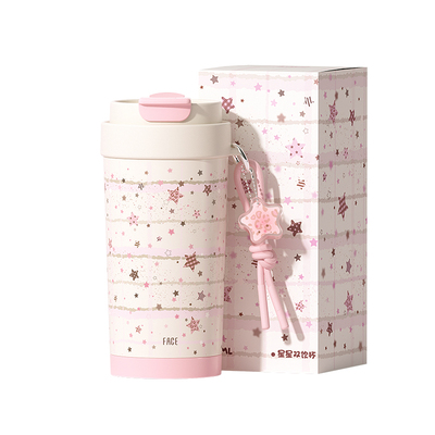 face星星陶瓷内胆保温咖啡杯