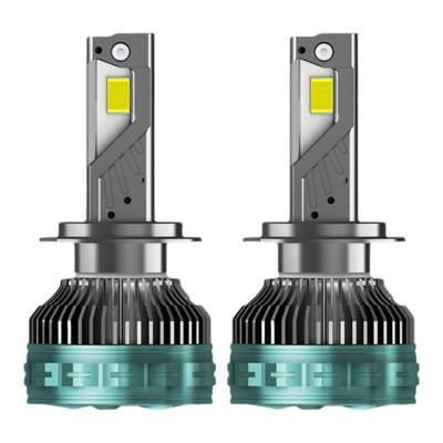 汽车led大灯强光4铜管大功率珠超亮聚光h7远近光h4激光灯9005车灯