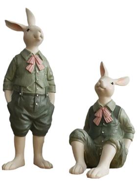 北欧兔子电视柜礼品情侣摆件