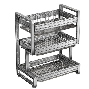 2025新款不锈钢沥水碗架厨房置物架家用多功能放碗盘子碗碟收纳架