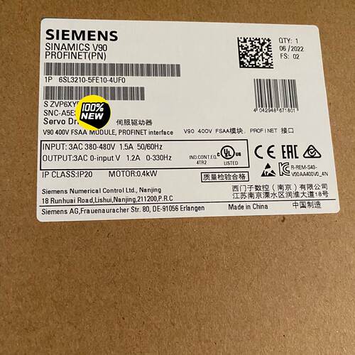 【询价】6SL3210-5FE10-8UF0V90伺服驱动器6适用