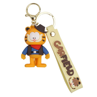 新款可爱加菲猫公仔钥匙扣卡通包包挂件书包挂饰汽车钥匙链小礼品