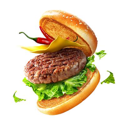 大希地安格斯谷饲原切牛肉饼汉堡