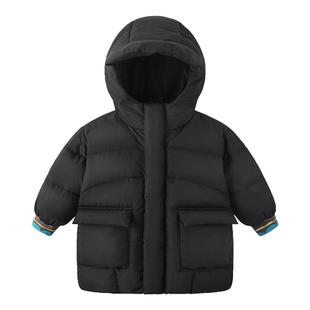 儿童羽绒服三防中长款冬季男童上衣女童棉服童装宝宝外套加厚冬装