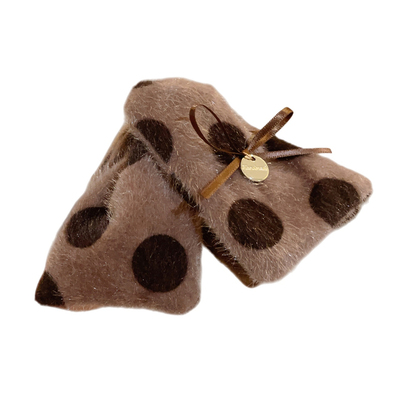 波点毛绒三角抓夹女鲨鱼夹