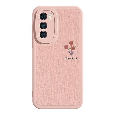 适用华为小羊皮简约玫瑰手机壳