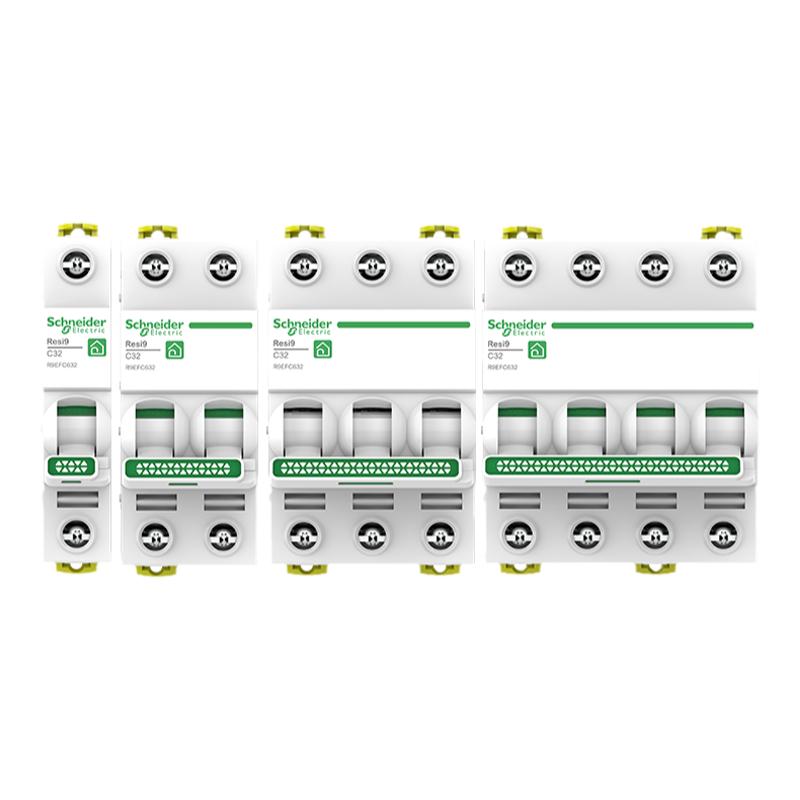 施耐德空气开关2P C63A双进双出R9断路器50a电闸40a阻燃家用总开