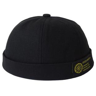 瓜皮帽男潮牌日系无檐地主帽女秋冬雅痞街头复古帽子男士休闲百搭