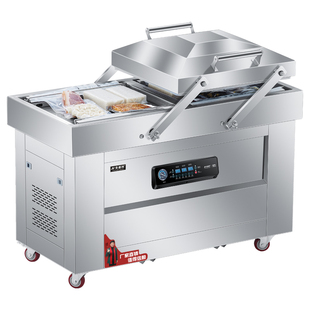 双室真空机大型商用食品包装机熟食生鲜全自动打包机抽真空封口机