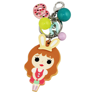 韩国进口GRAIN de BEAUTE品牌可爱兔女郎汽车钥匙圈包包挂件 AZ10