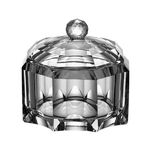 轻奢水晶玻璃带盖烟灰缸家用酒吧会所有盖子防风防飞灰防烟烟灰缸