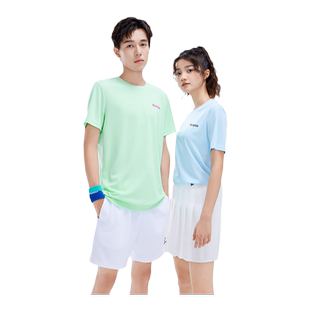 薰风速干短袖男凉感T恤女宽松上衣休闲服透气运动服熏风羽毛球服