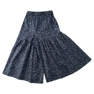 雅童小铺女童裤裙2025新款儿童洋气小碎花裤子女宝宝春夏季阔腿裤