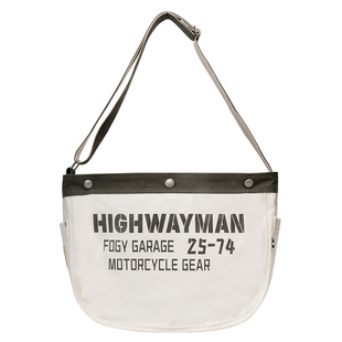 福禄车库报童包复古摩托机车重磅帆布包休闲斜挎包男女通用单肩包