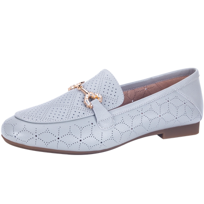 万里真皮低跟休闲女鞋