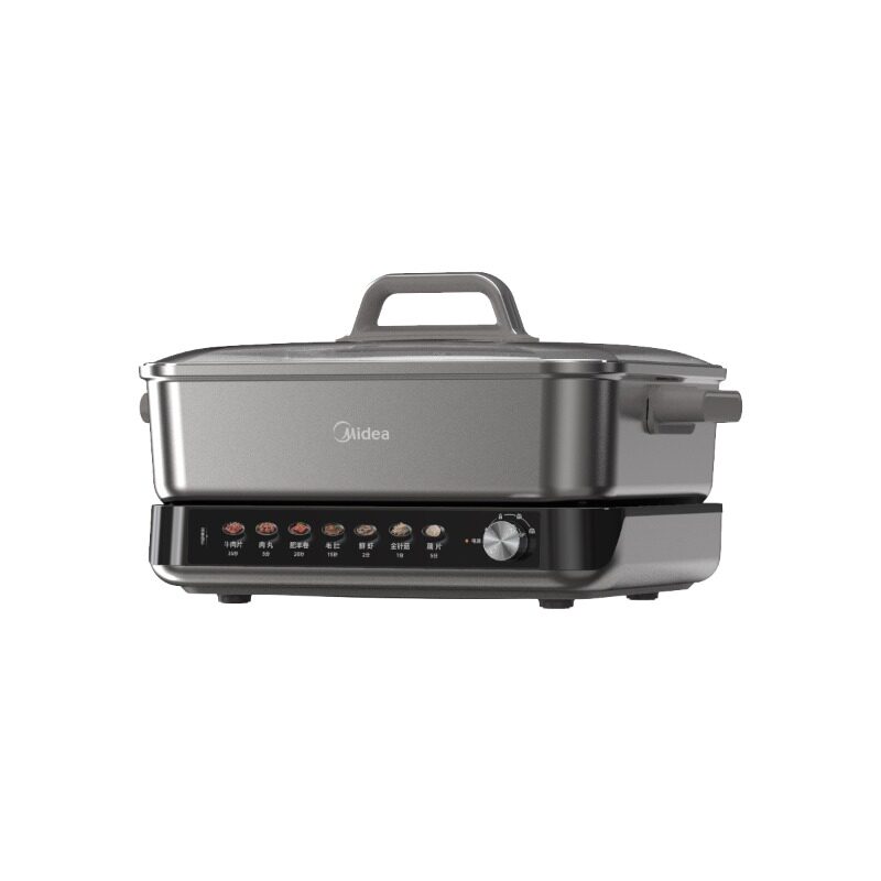 美的电火锅8L升分体式旋钮电煮锅