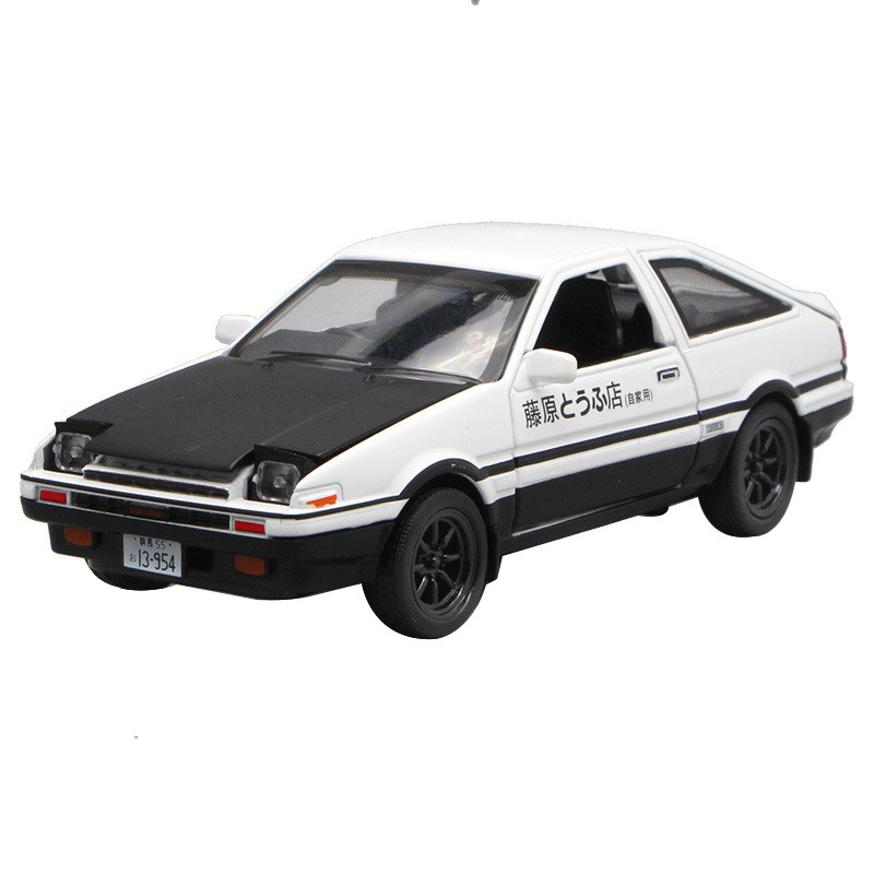 丰田AE86模型车头文字秋名山车神D藤原拓海GTR合金车模圣诞礼物男