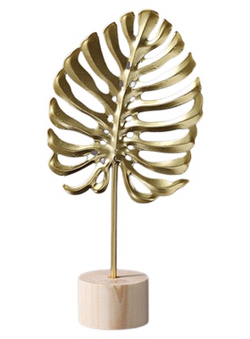 创意轻奢铁艺叶子摆件