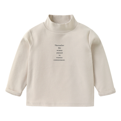 男童羊毛拉架半高领打底衫秋装