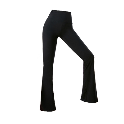 黑色加绒微喇裤冬季高腰垂感显瘦